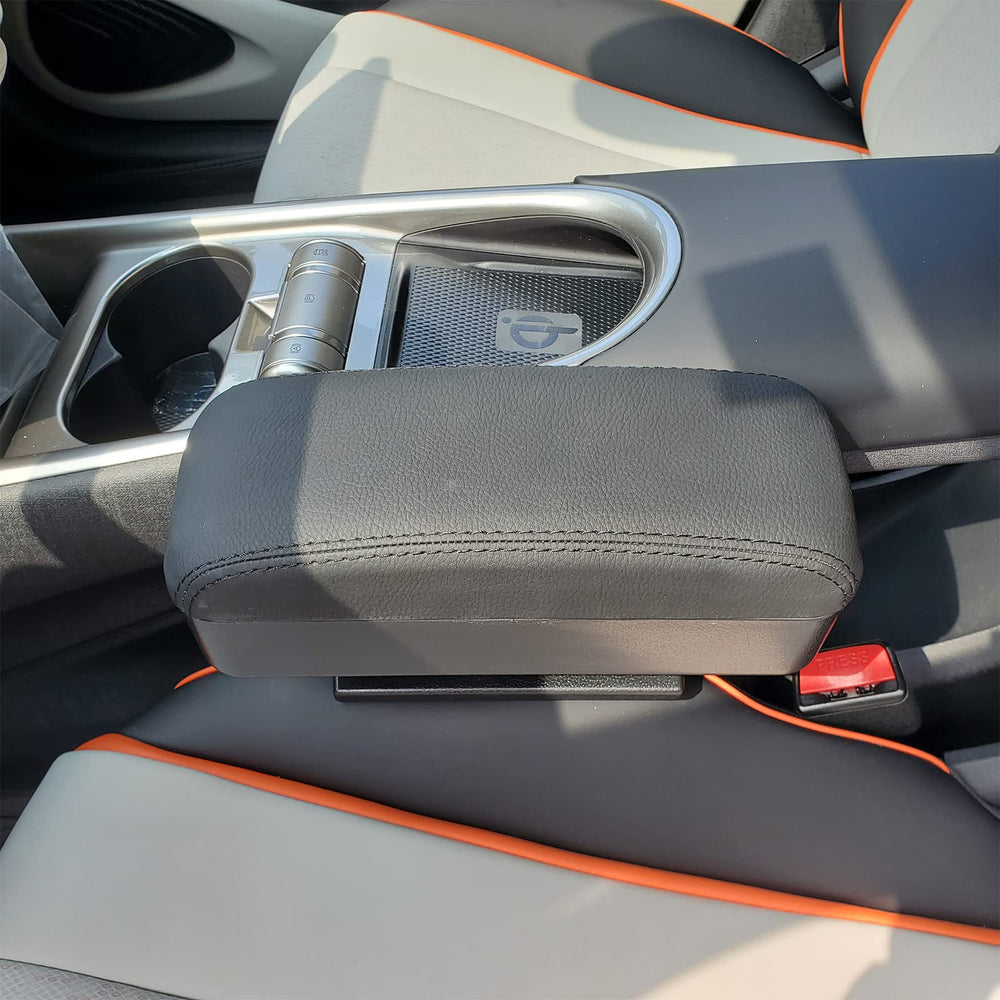 Dimeani black armrest installation is easy and fits most car models.