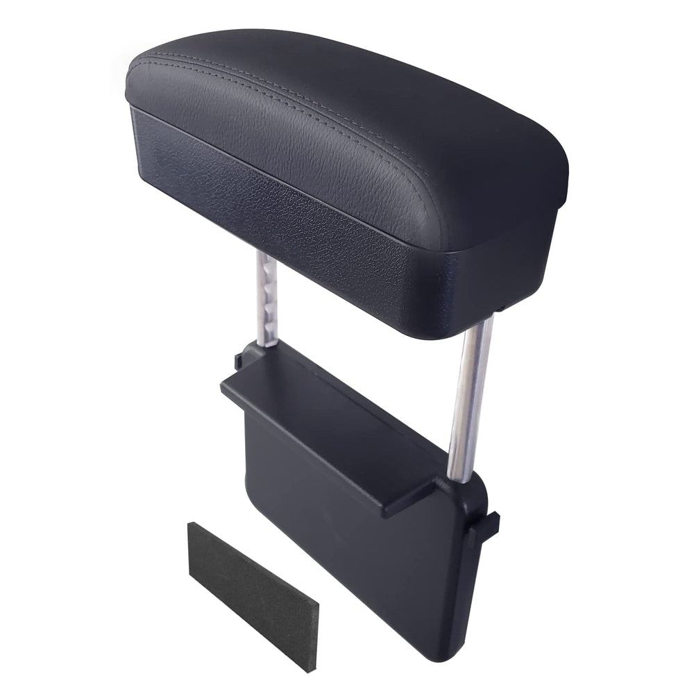 Dimeani car armrest storage box front view helps prevent items from slipping.