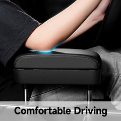 Dimeani car seat gap filler in action keeps belongings organized.
