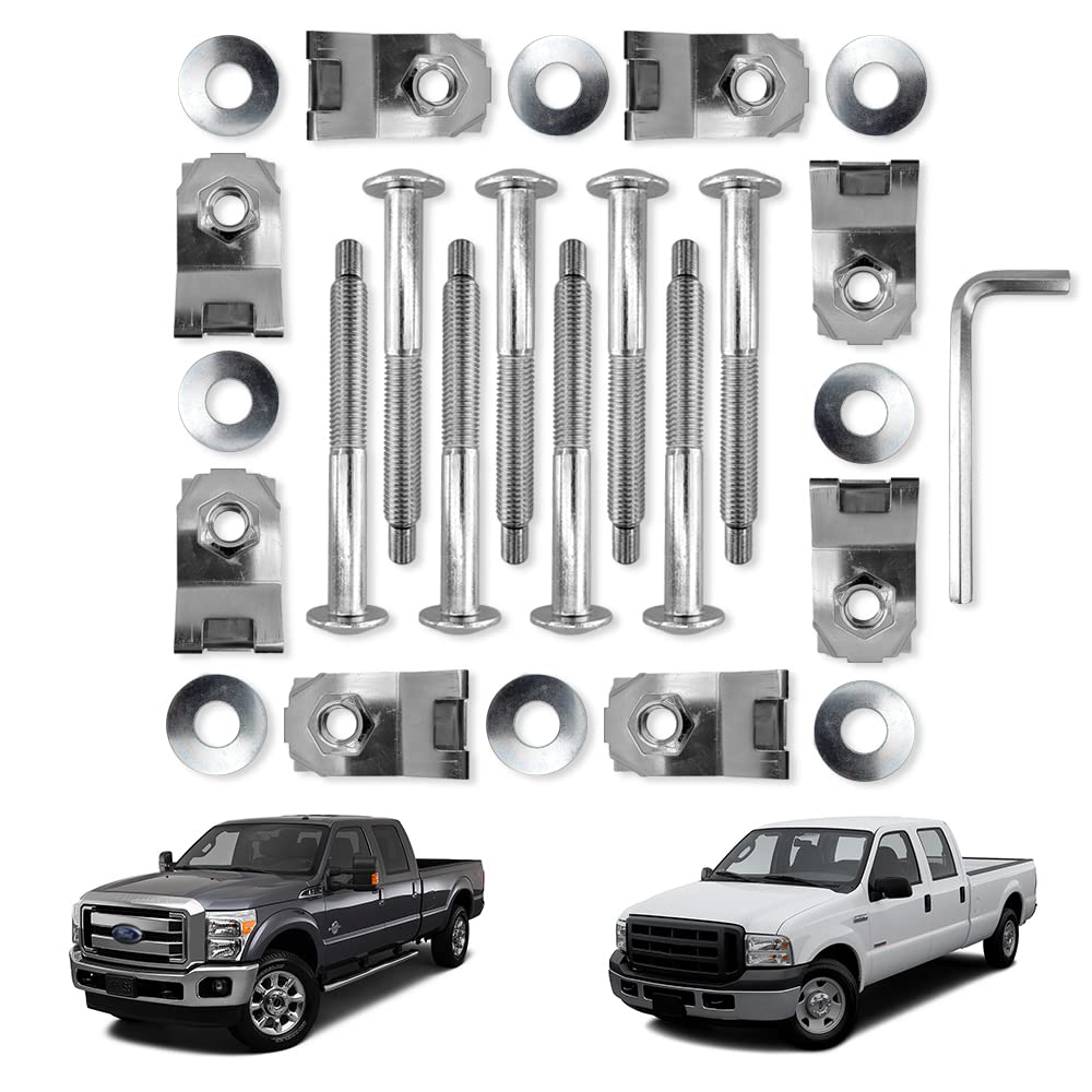 Dimeani F250 bed bolts kit front view showing complete hardware set for easy replacement