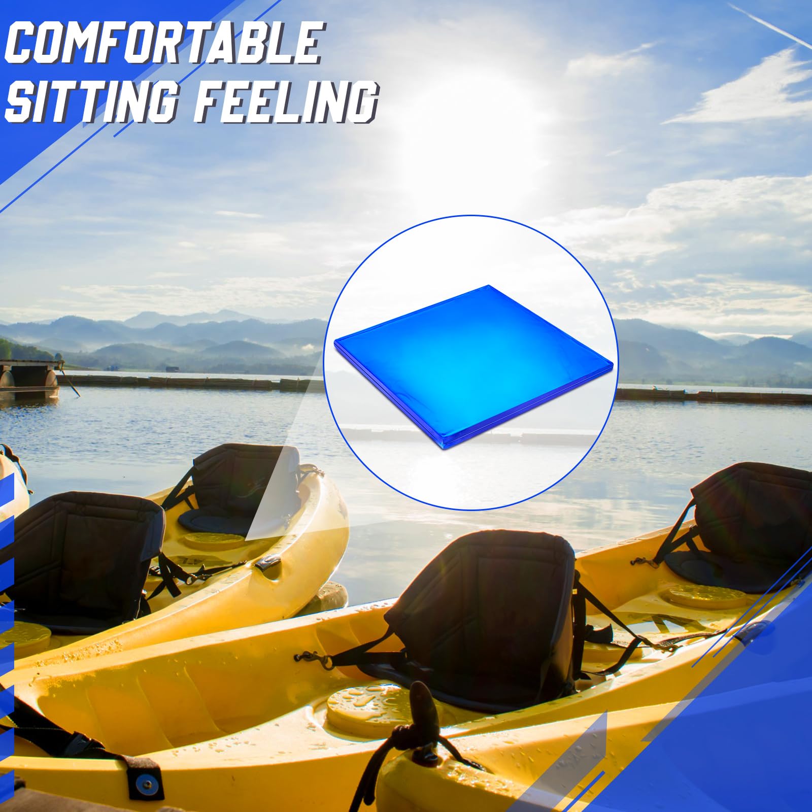 Dimsile gel pad features a non-slip surface to stay in place during travel.