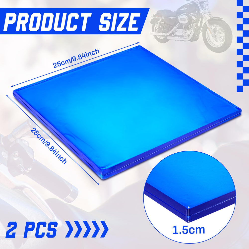 Dimsile blue gel pad with vented design improving cooling during rides.