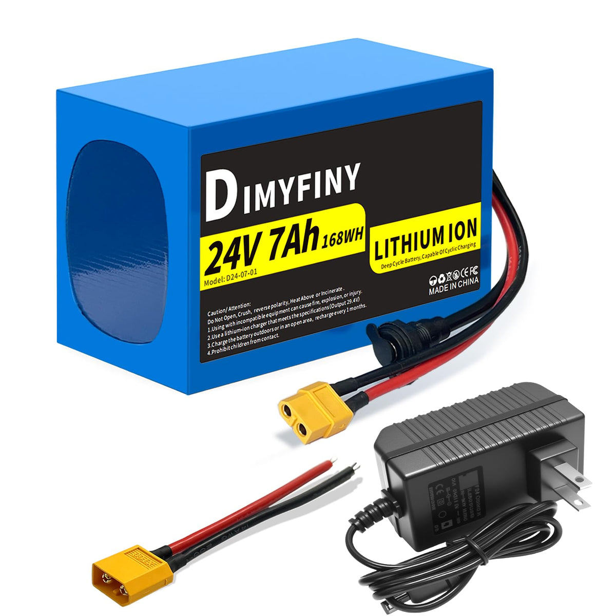 Dimyfiny 24V 7Ah battery pack designed for compact DIY power needs