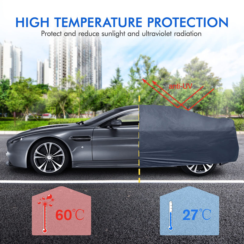 DINGHAO sedan fit cover designed for 190–195 inch length for reliable coverage.