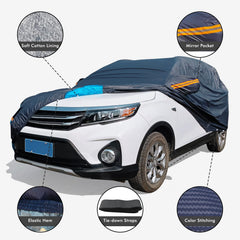 DINGHAO car cover secured by wind rope for windy conditions