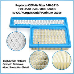 DingRan tune-up kit Onan air filter 140-3116 keeps intake air clean for steady performance.