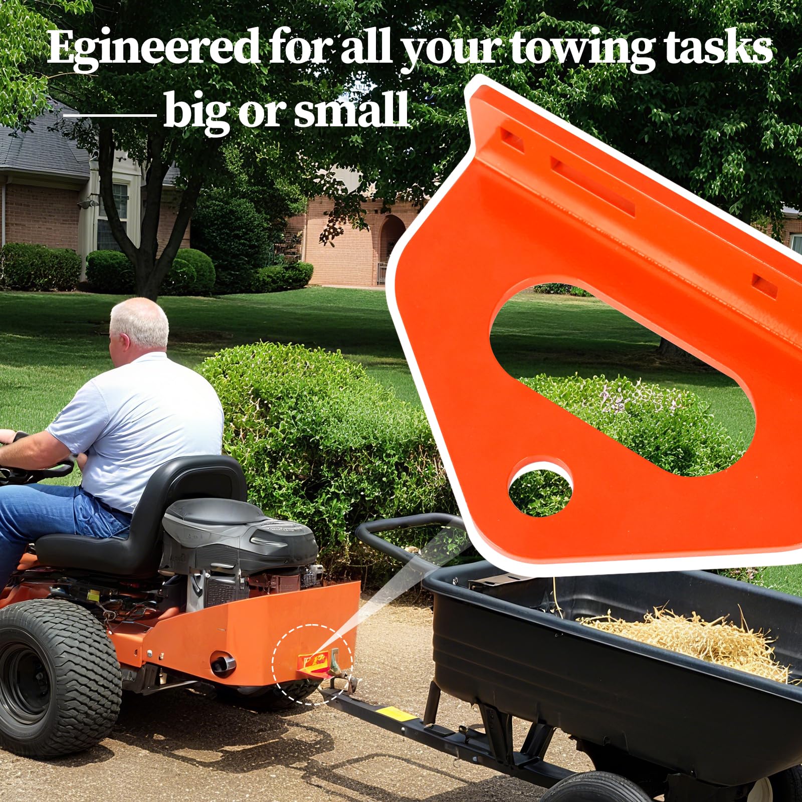 Dinlon Zero Turn Hitch ready for easy installation and towing use