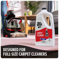 Dirt Devil full-size carpet cleaner in use for home carpet cleaning