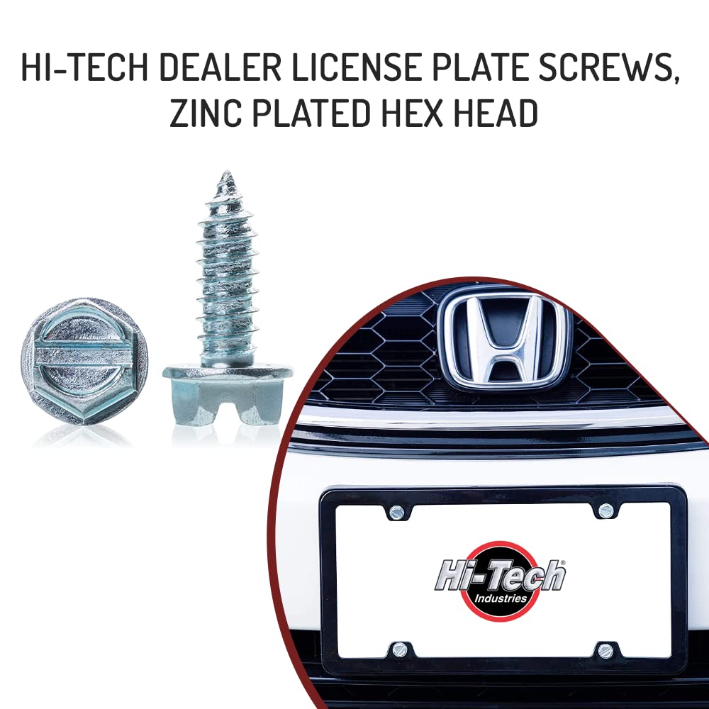 HI-TECH hex head license plate screws enable quick, tool-friendly installation.