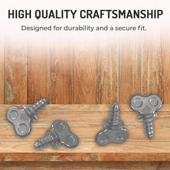 Discount Car Care HI-TECH license-plate-thumb-screw close-up shows secure, quick plate mounting.