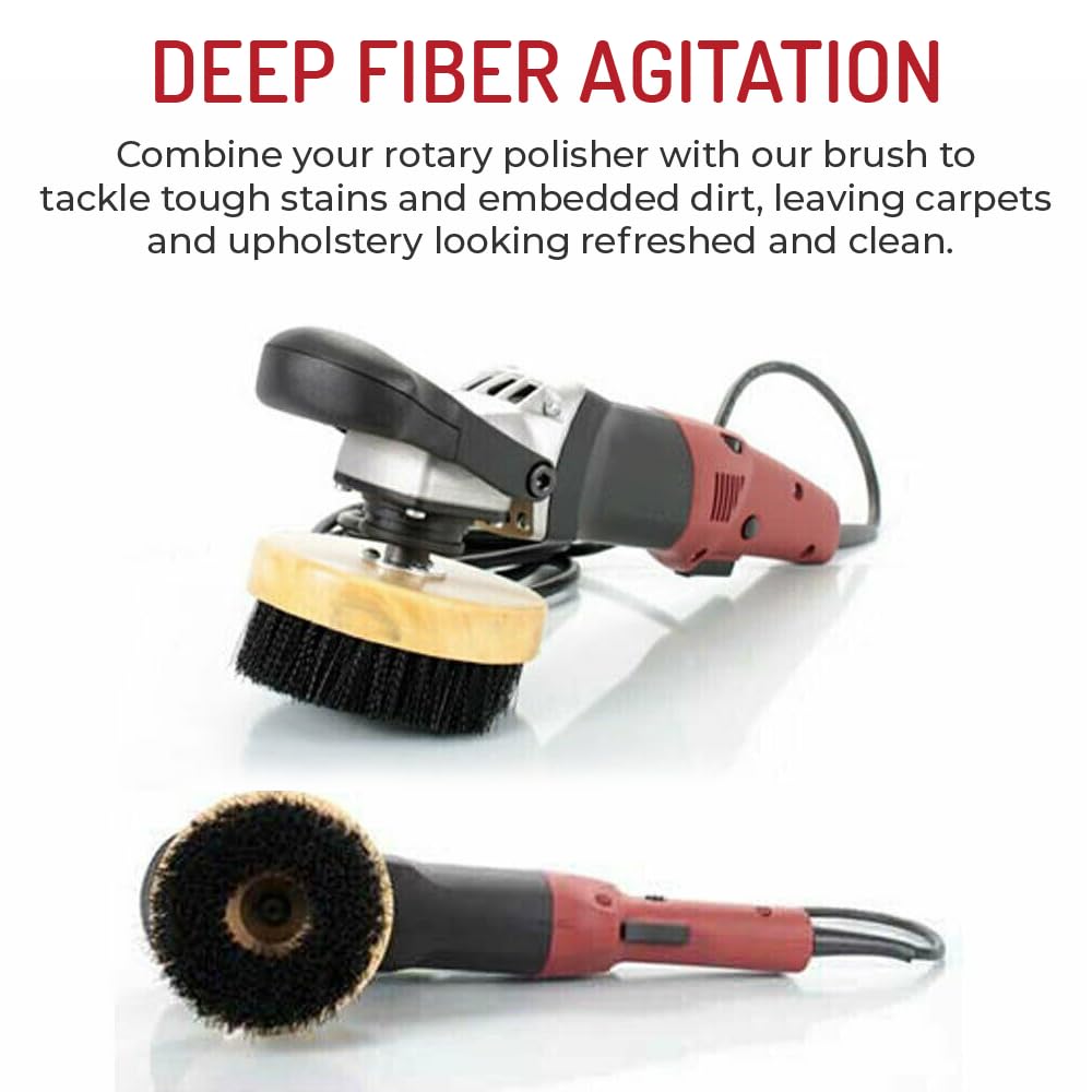 Discount Car Care HI-TECH Brush tackles trunk liners and mats with medium bristles