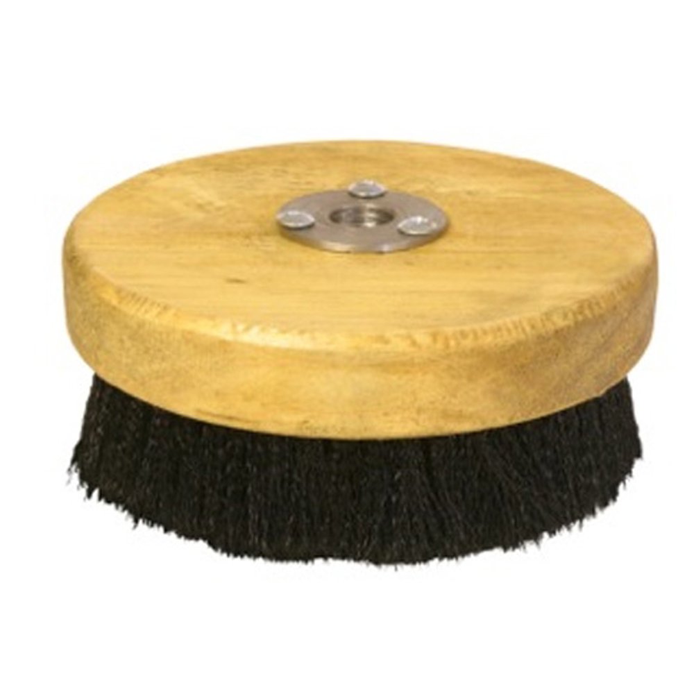 Discount Car Care HI-TECH 5-inch Wood Block Brush for carpet deep cleaning on upholstery