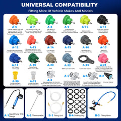 DISEN adapters tray with 23 radiator adapters for versatile car compatibility.