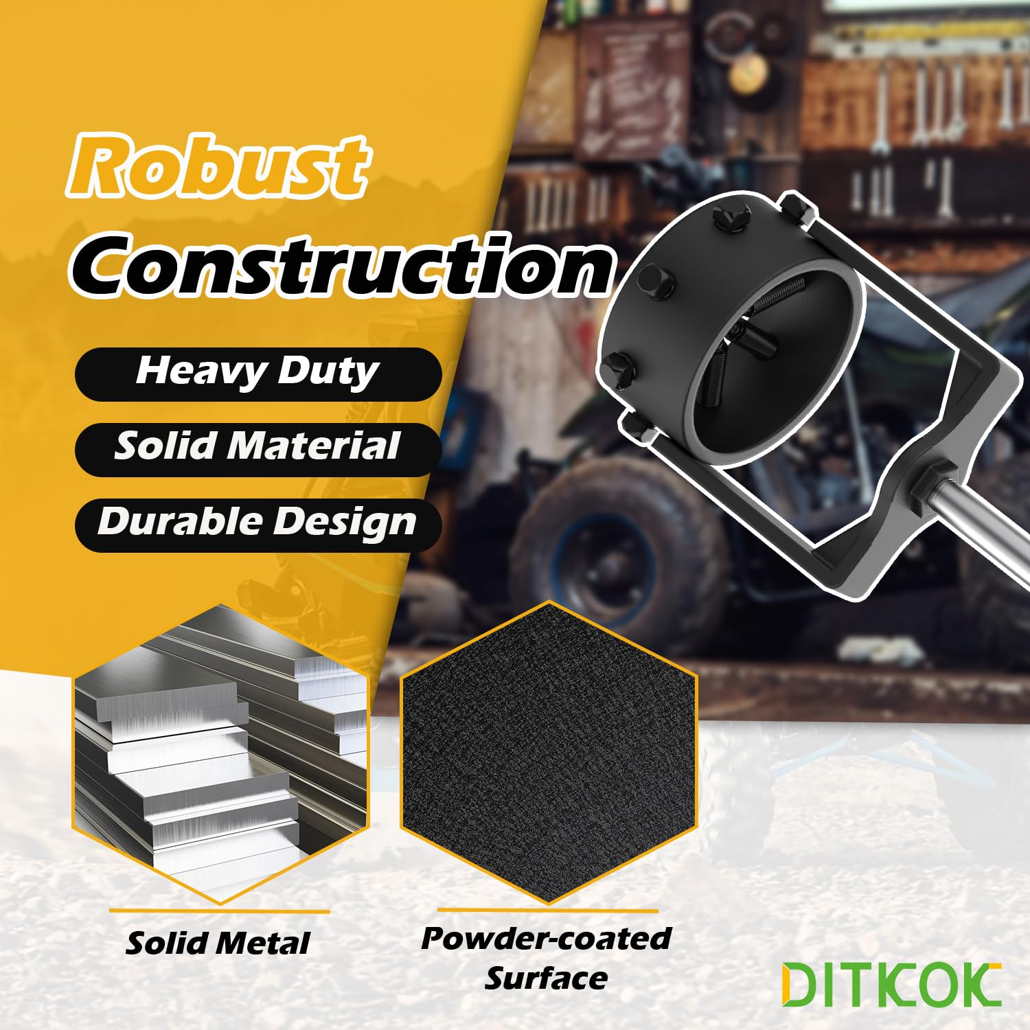 DITKOK CV axle removal tool supporting CV joints on ATVs and UTVs.