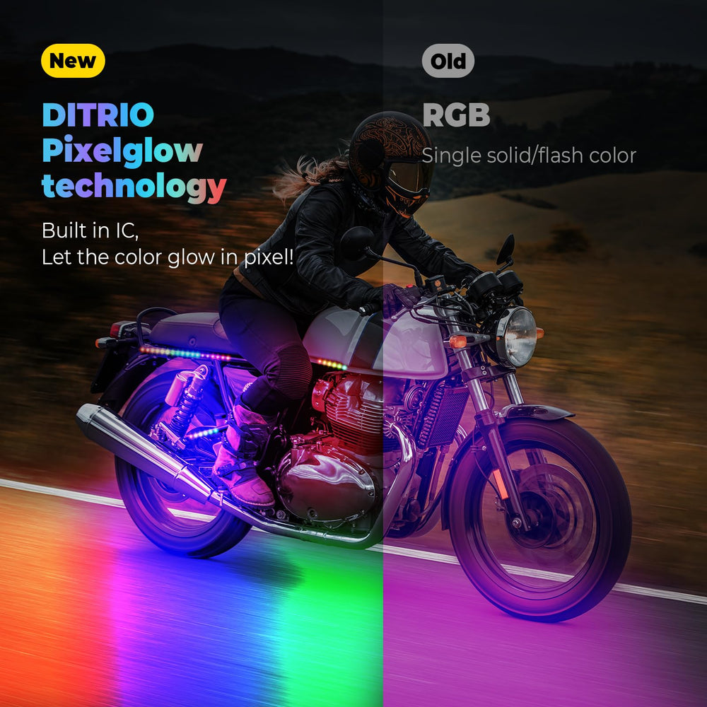 DITRIO app control interface enables easy color choice and zone tuning.
