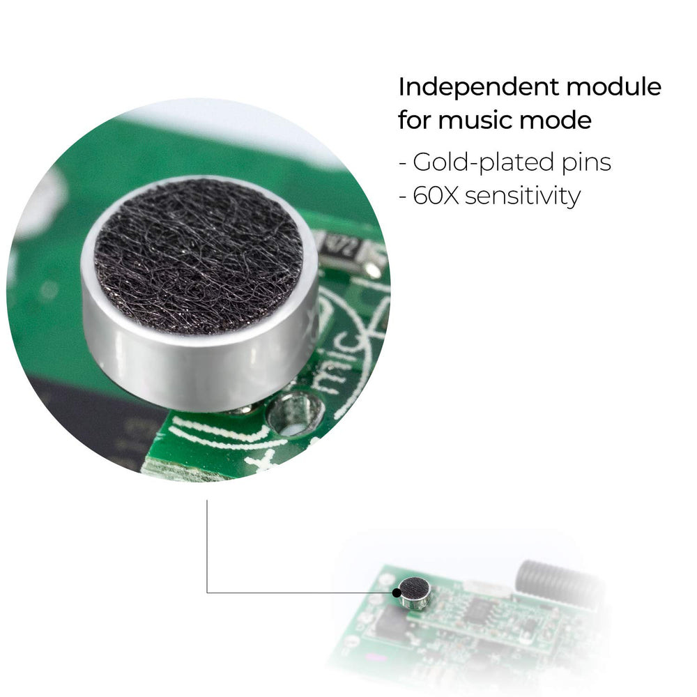 DITRIO M12r music mode syncs lights to your ride's rhythm.
