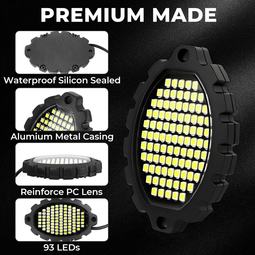DITRIO rock light with battery-saving switch reduces idle drain