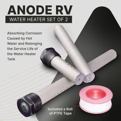 Magnesium anode rod delivers durable corrosion defense for Mor-Flo and Suburban tanks.