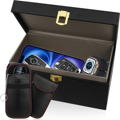 Diyife extra large Faraday box front view highlights secure storage with a stylish exterior.