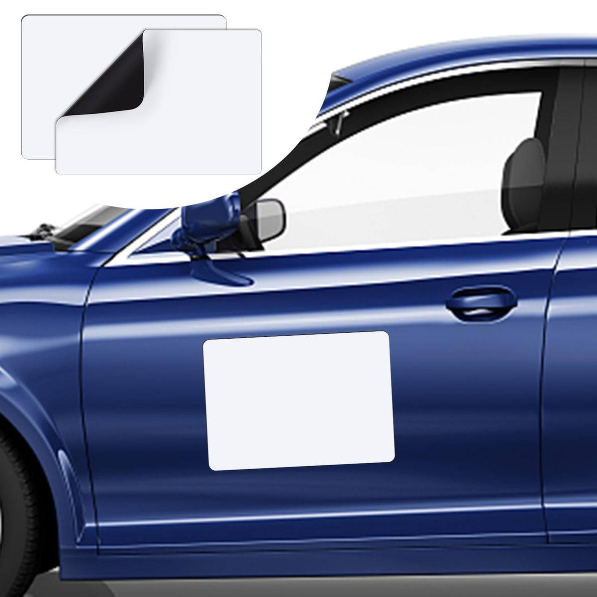 DIYMAG 2Pcs 17x12 car magnets mounted on a vehicle for advertising