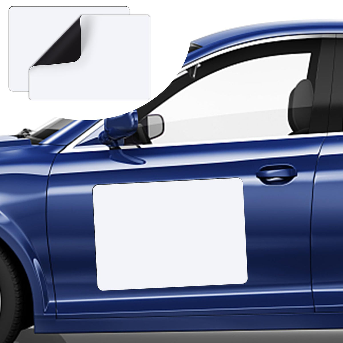 DIYMAG blank car magnet 24x17 inches on steel surface for durable signage