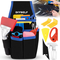 DIYSELF car window tint kit layout showing complete installation tools for professionals.