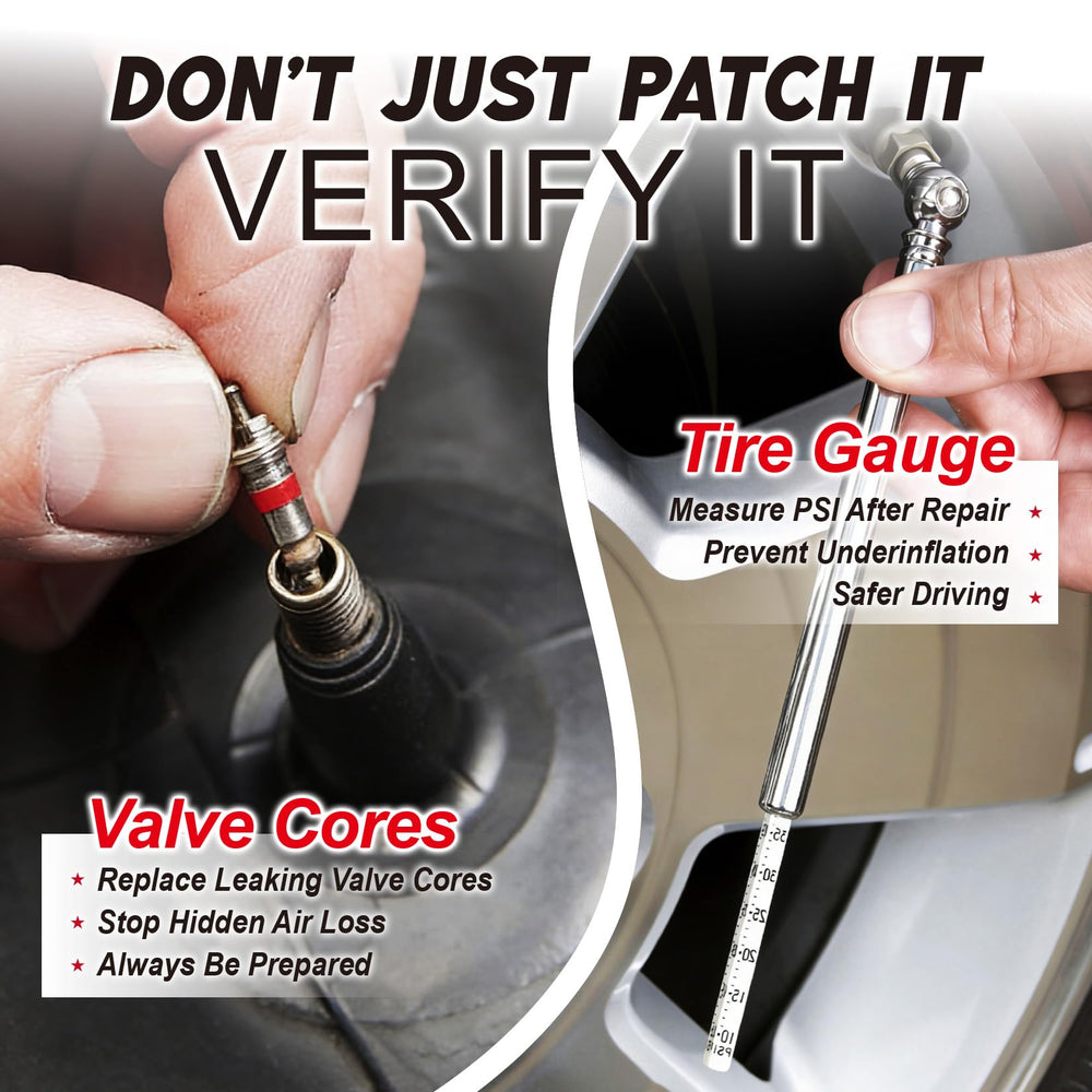 DIYSELF universal fit: works with most tubeless tires for cars, motorcycles, and more.