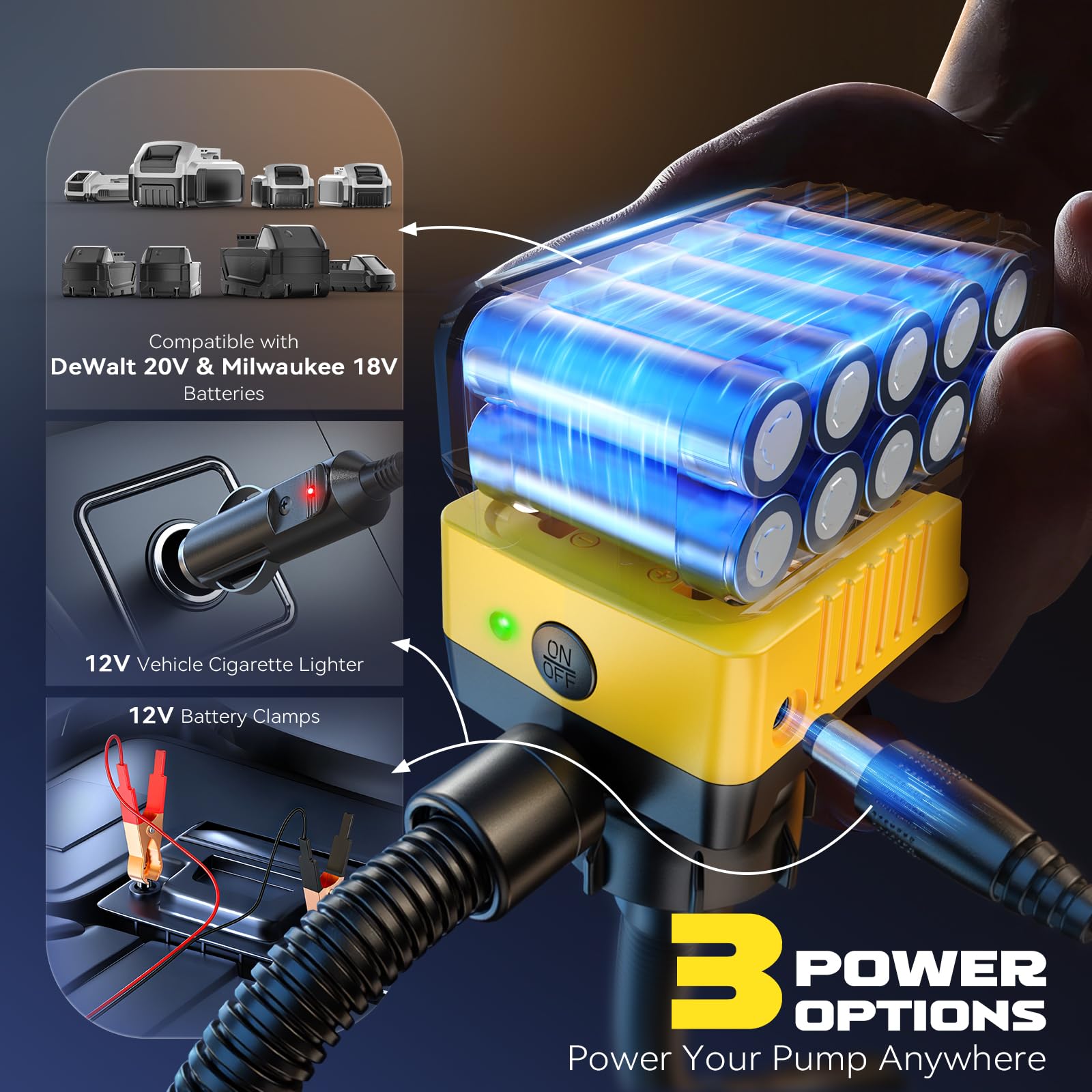 DIYtoolifz adapters set fits most cans and drums for versatile pumping.
