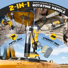 DIYtoolifz dual-loading system for cartridges or bulk grease versatility.