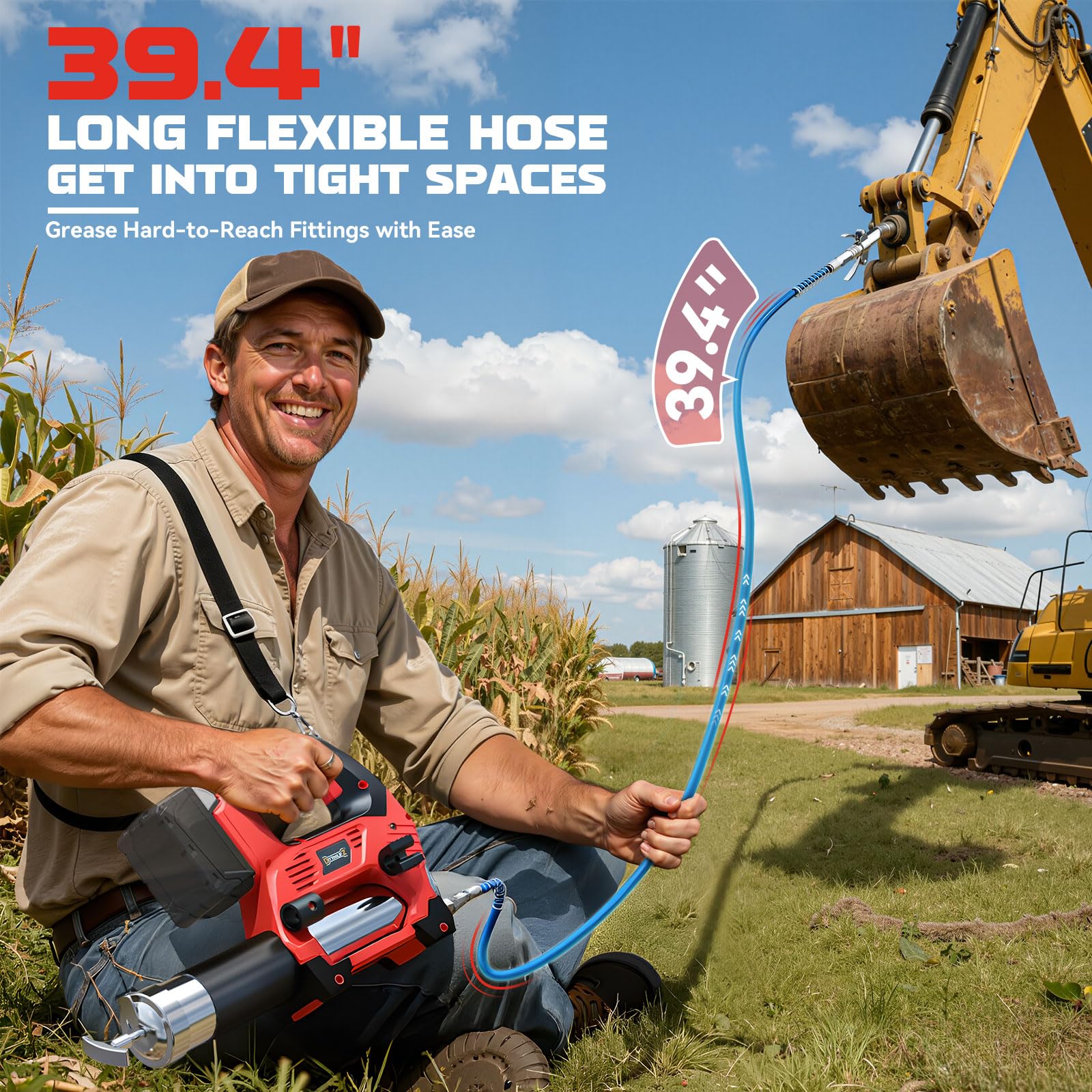 DIYtoolifz 39.4-inch hose extended reach in tight spaces