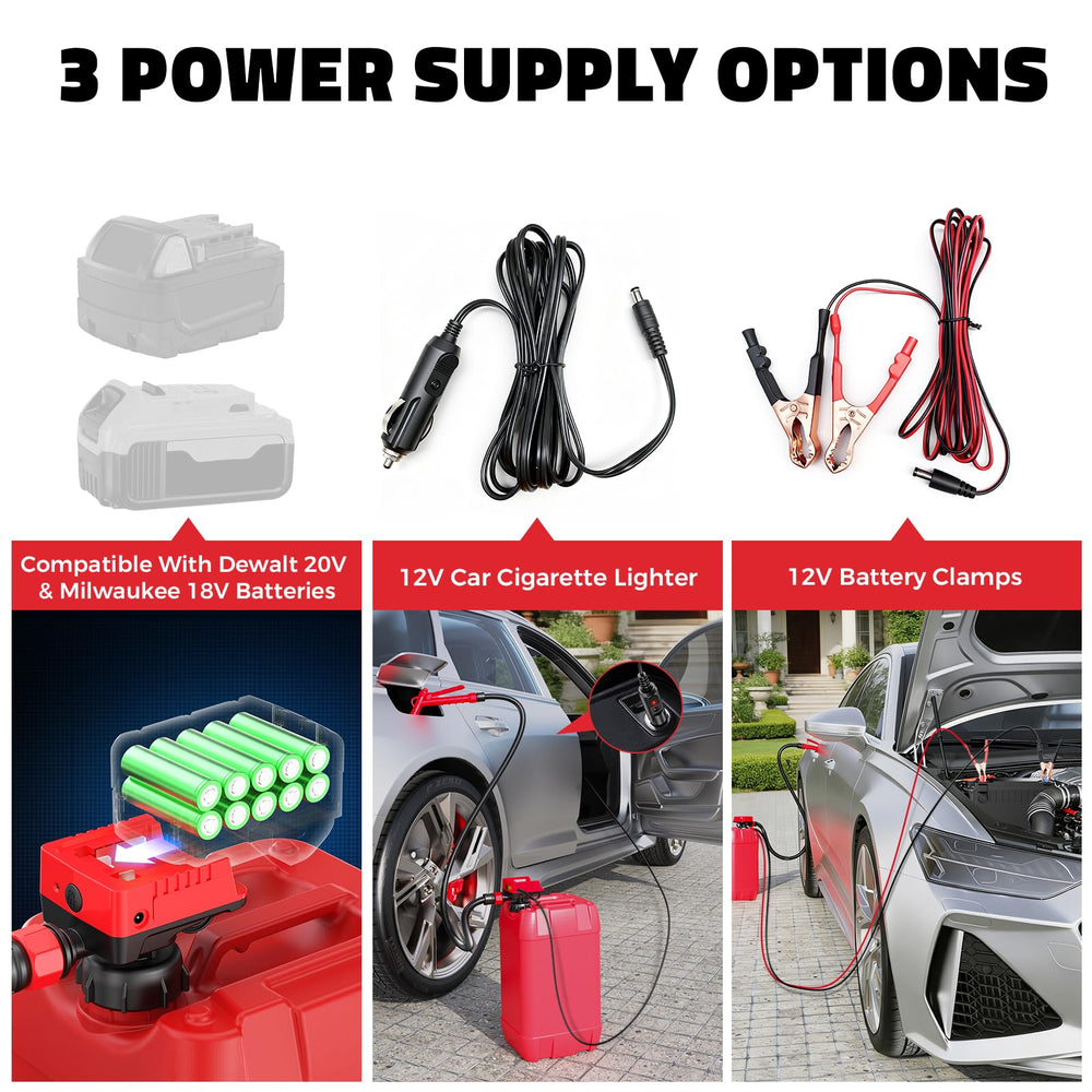 DIYtoolifz pump with Milwaukee 18V compatibility supports cordless operation