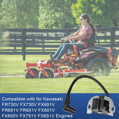 DKIIGAME 21171-0740 ignition coil kit for Kawasaki FX730V improves ignition reliability during mowing