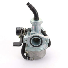 DKIIGAME PZ19 carburetor air filter connection demonstrating compatibility with 35mm intake.