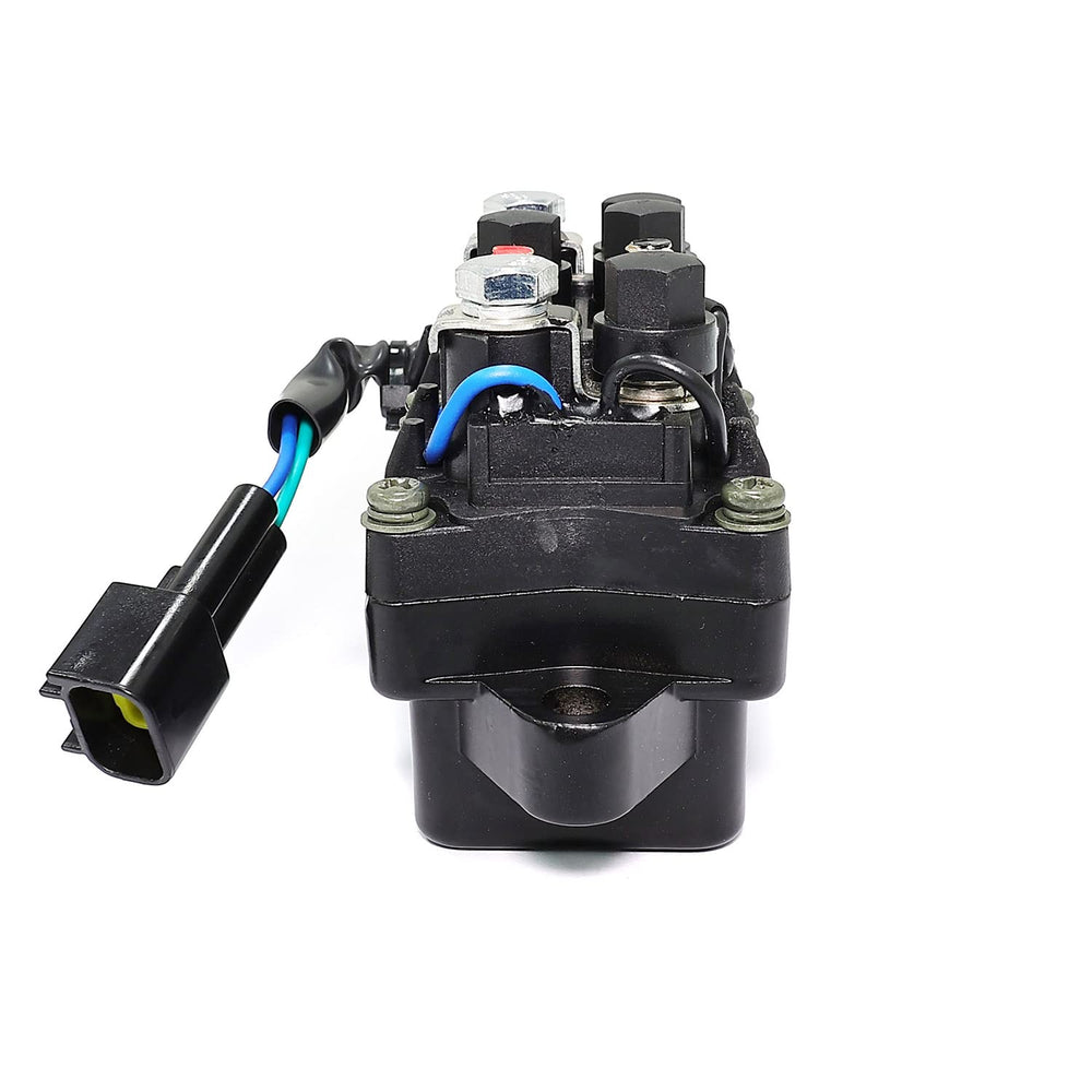 DKIIGAME tilt trim relay Yamaha top view, compact metal-plastic build for durable performance.