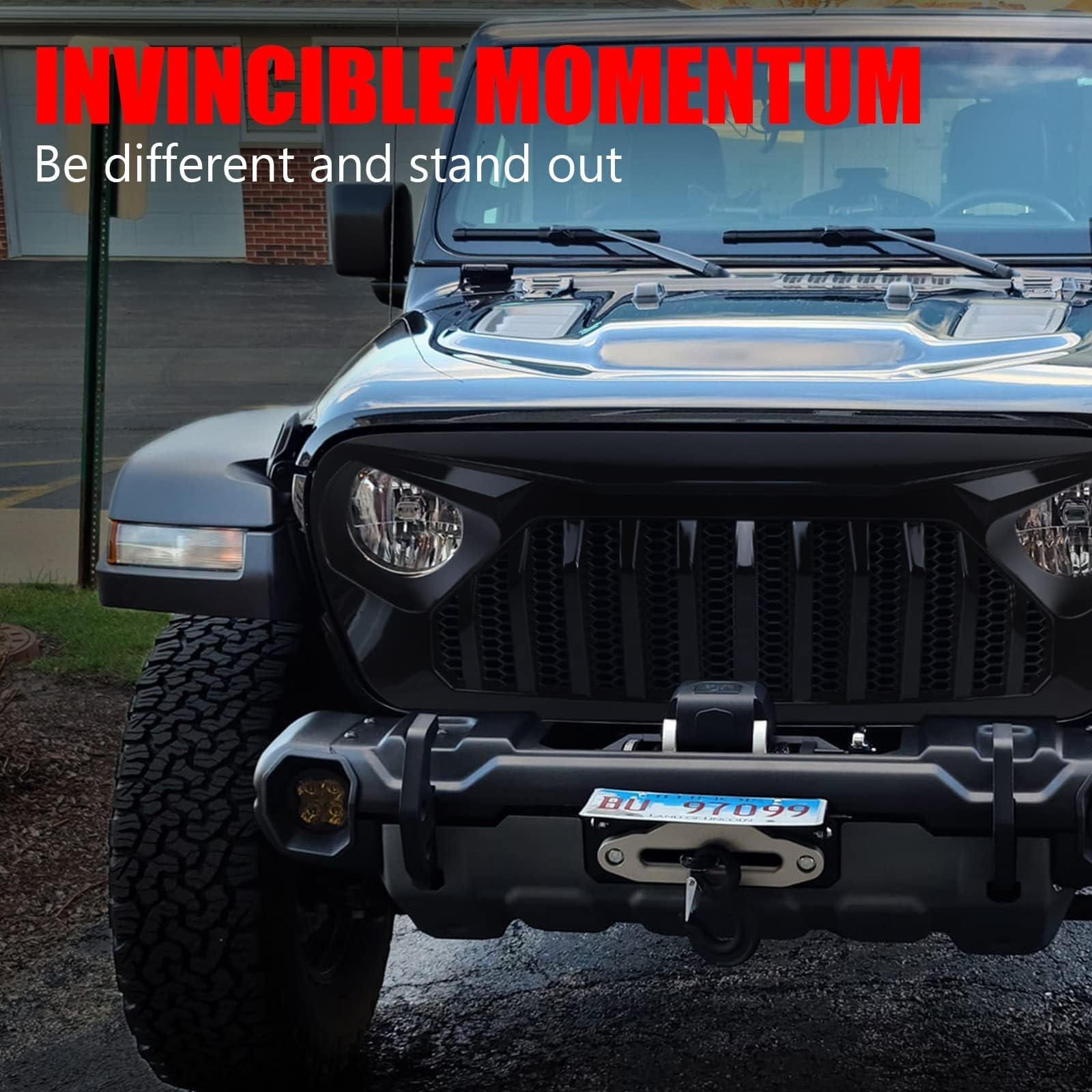 DKMGHT honeycomb design with vertical bars for Wrangler styling