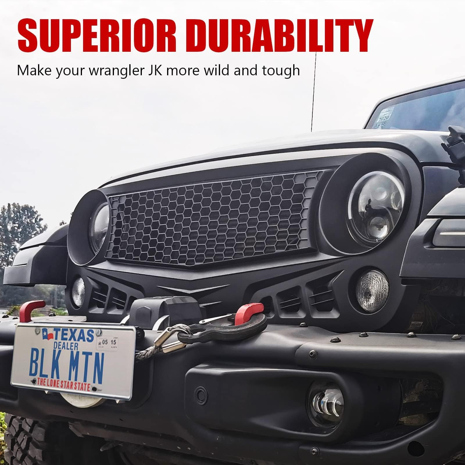 DKMGHT side-angle fitment shows bolt-on installation without drilling