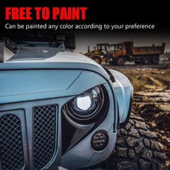 DKMGHT ABS matte black grill delivers durable, weather-resistant finish