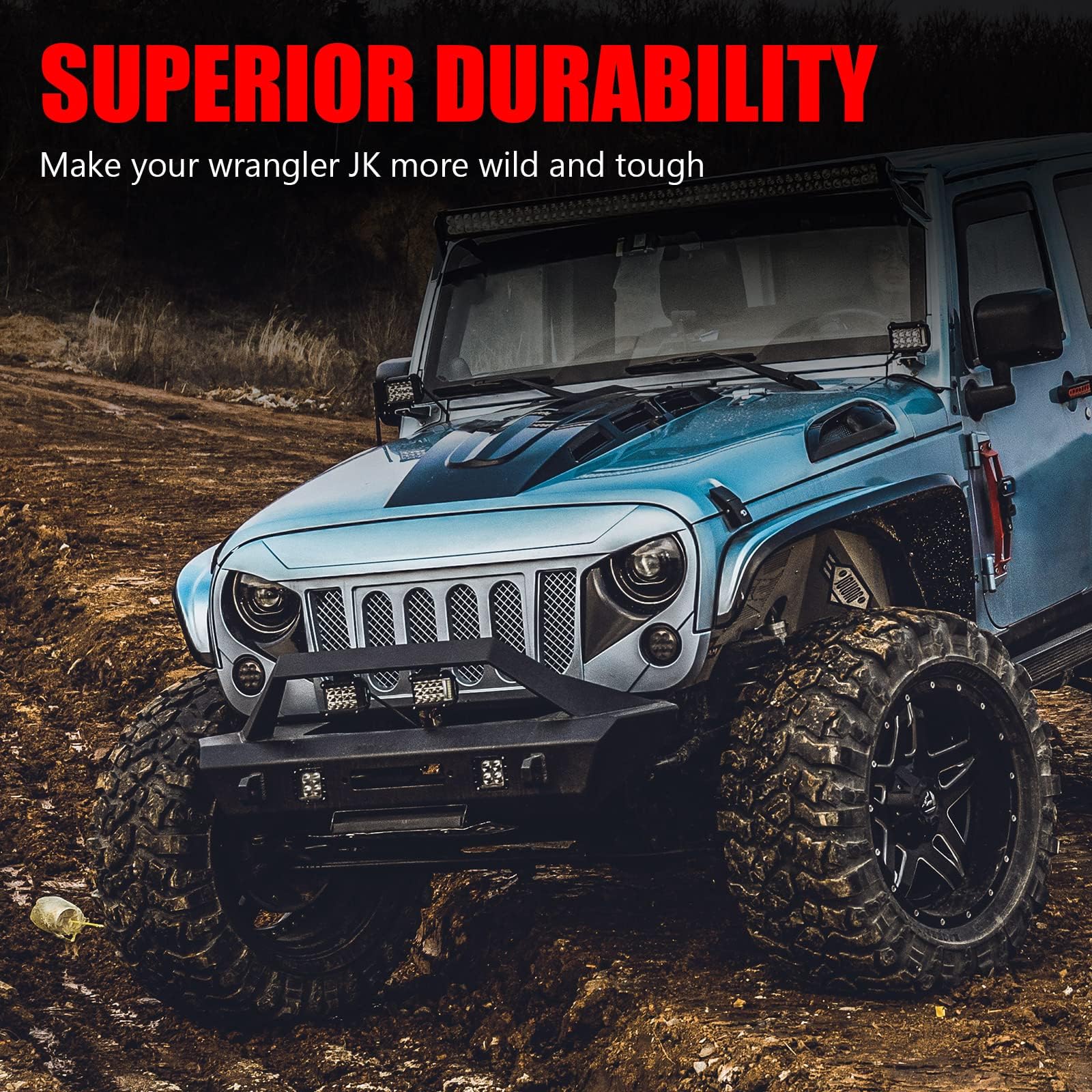 DKMGHT compatible with Sport, Sahara, and Rubicon on 2007-2018 JK models