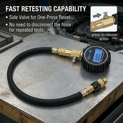 DKwoeshg Digital Compression Tester Kit adapters enable fit for cars, motorcycles, and small engines