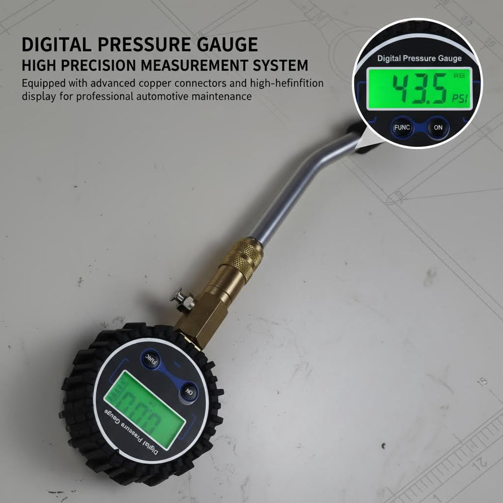 DKwoeshg Digital gauge close-up highlights digital accuracy and fast readouts