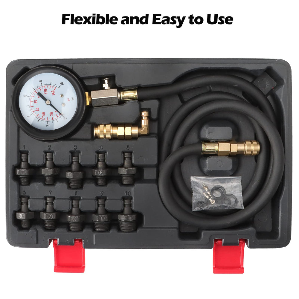 DKwoeshg rubberized case protecting the gauge during rugged testing