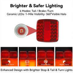 DLITROV IP65 waterproof trailer light withstands rain and mud.