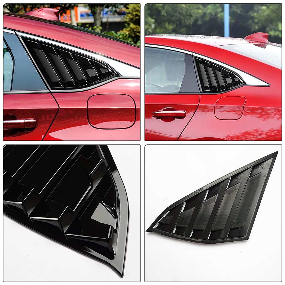 DLOVEG 10th-gen Accord louvers in bright black and ready for easy installation