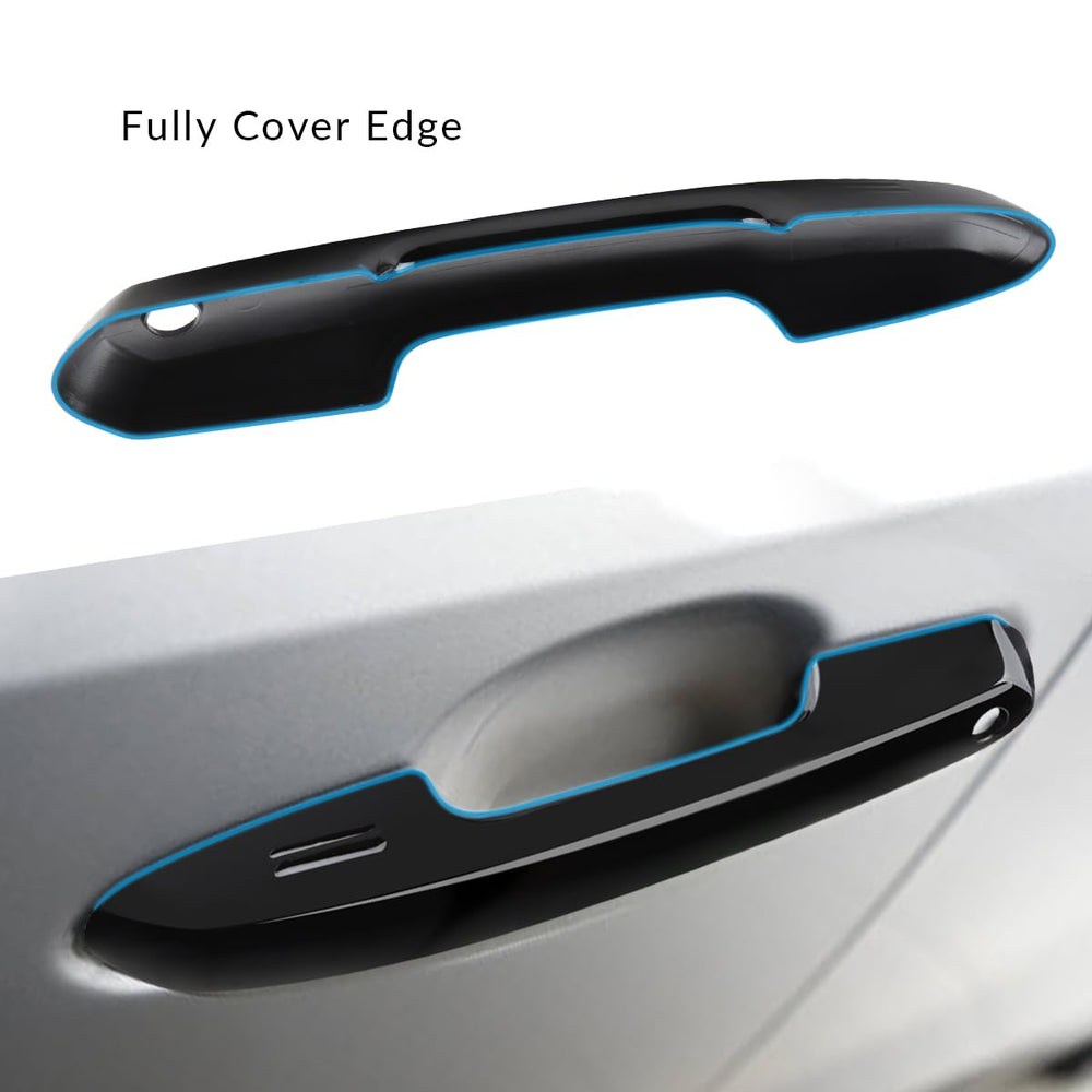DLOVEG Crown door-handle-cover glossy black adds style and protection