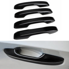 DLOVEG door handle cover on a Civic showing gloss black finish and edge protection