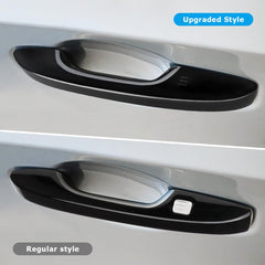 DLOVEG door handle cover on an HR-V emphasizes glossy finish and full-edge coverage