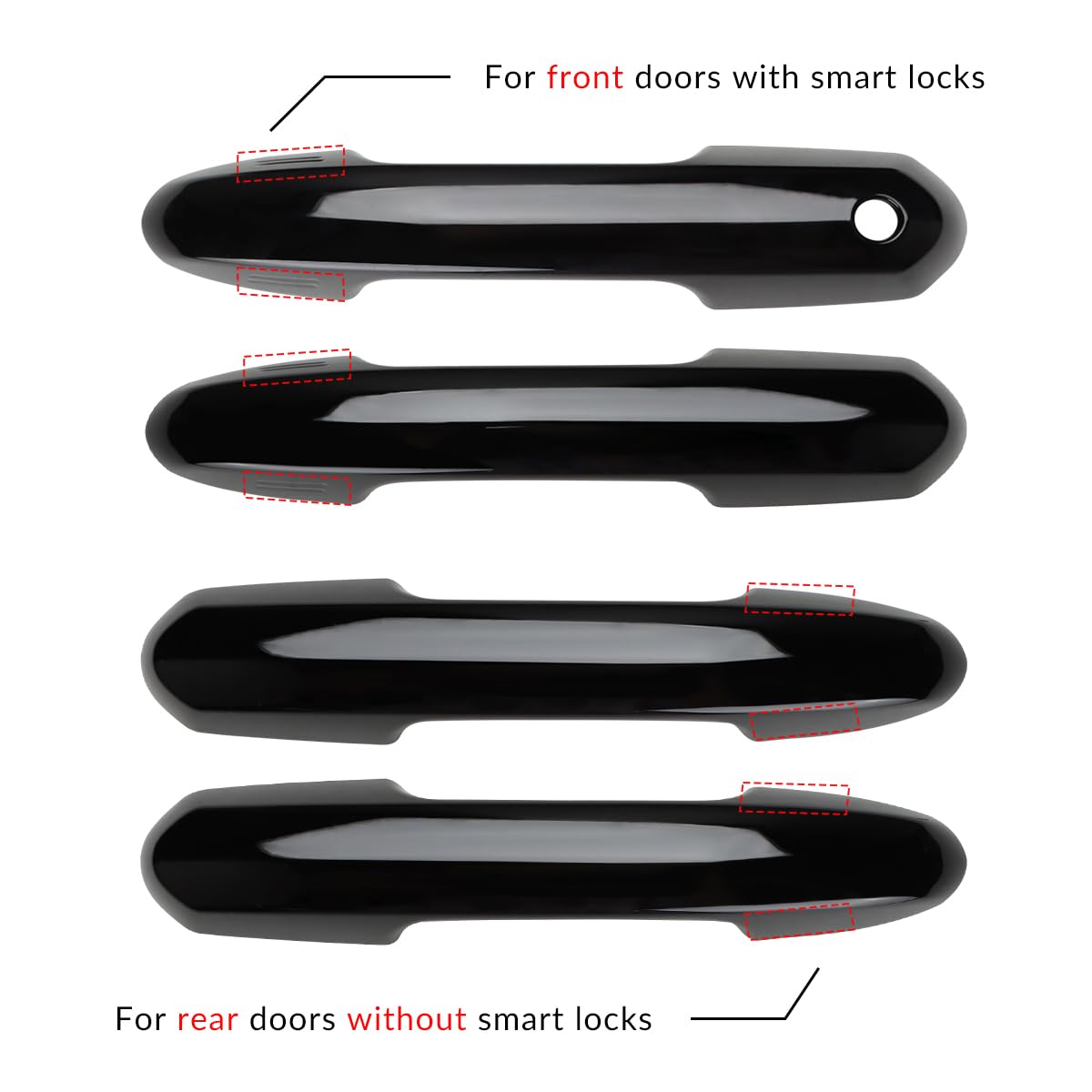 DLOVEG glossy-black handle cover refreshes exterior and look