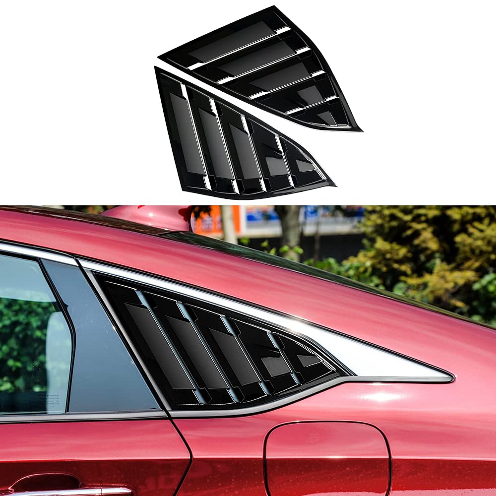 DLOVEG rear side window louvers in bright black for Honda Accord 2022 enhances sporty exterior