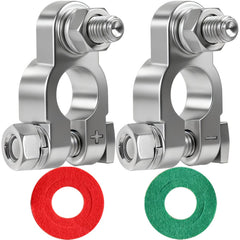 DLronwey battery terminals with military red and black covers for durable waterproof connections