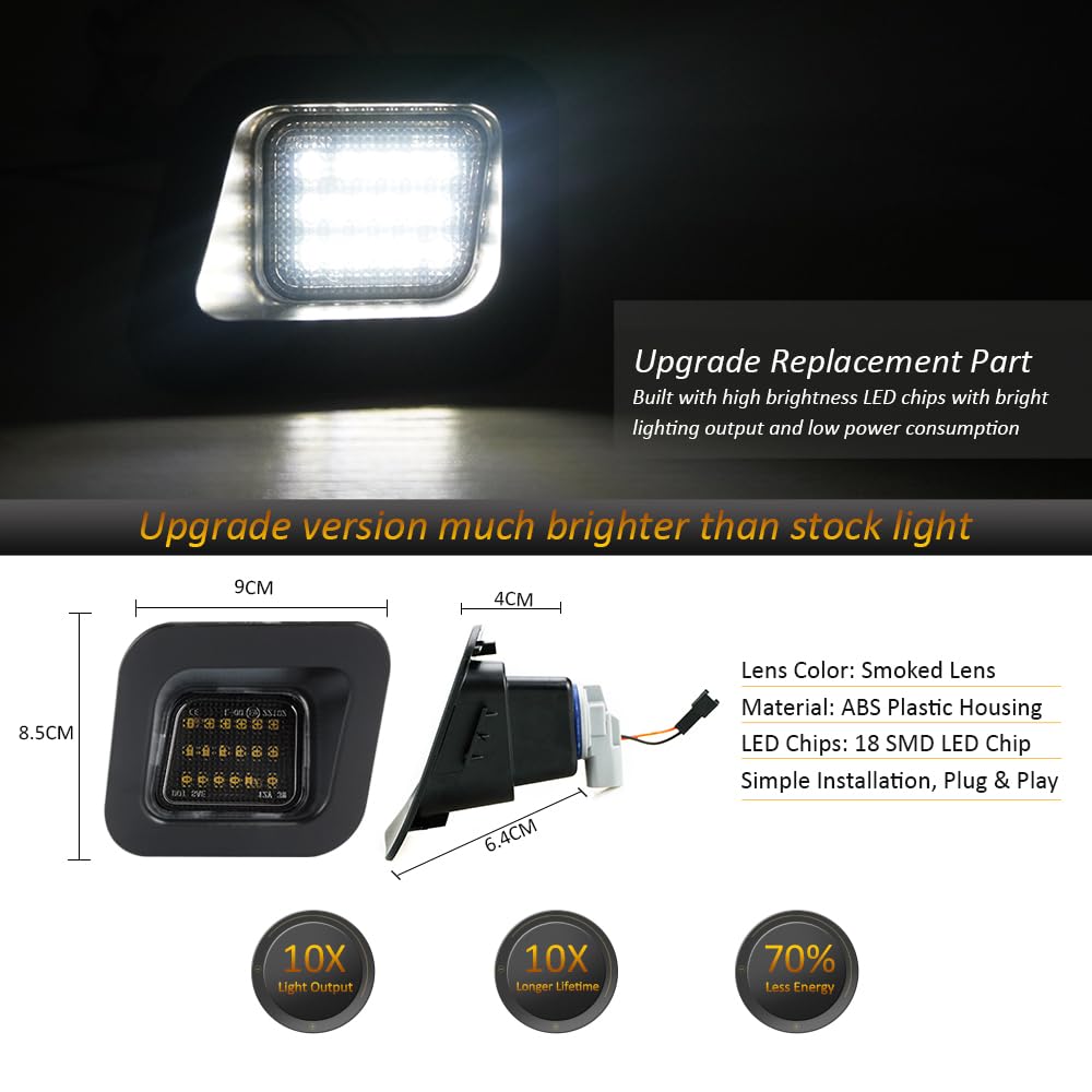 D-Lumina smoked-lens license plate light on the right side enhances rear visibility.